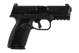 FN 509 Mid Size 9mm Pistol features a 15 round magazine and flat faced trigger